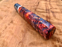 Custom Japanese Knife Handle (Wa Handle) - Dyed Box Elder burl