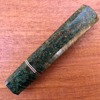 Custom Japanese Knife handle (wa handle) for 165-210mm : Black Ash and copper