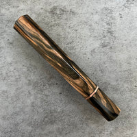 Custom Japanese Knife handle (wa handle) for 240mm - Figured Mun Ebony and copper