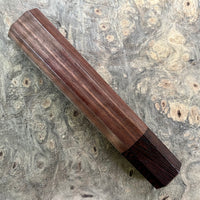 Custom Japanese Knife handle (wa handle) for 165-210mm - curly black walnut and wenge
