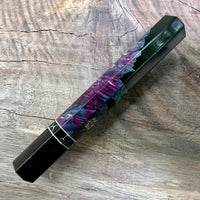Custom Japanese Knife handle (wa handle) for 165-210mm - box elder hybrid with ebony