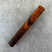 Custom Japanese Knife handle (wa handle) for 240mm - Figured desert ironwood with black