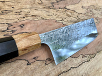 Custom Yu Kurosaki Raijin Cobalt Special Steel Nakiri 165mm - Gabon Ebony