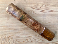 Custom Japanese Knife handle (wa handle) for 210mm - Japanese elm burl and desert ironwood