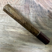 Custom Japanese Knife handle (wa handle) for 165-210mm - Canxan negro burl and rosewoods
