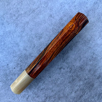 Custom Japanese Knife handle (wa handle) for 240mm - Sonoran desert ironwood and blonde horn