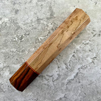 Custom Japanese Knife handle (wa handle) for 165-210mm : Birdseye maple and desert ironwood