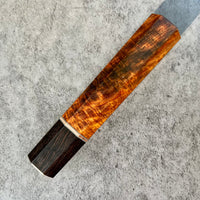 Custom Japanese Knife handle (wa handle) for 165-210mm: Exquisite Siamese Rosewood and African Blackwood