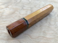 Custom Japanese Knife Handle (Wa Handle) - Curly Cherry and Yucatán Rosewood