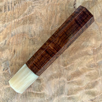 Custom Japanese Knife handle (wa handle) for 180-210mm : Ringed Gidgee and blonde horn