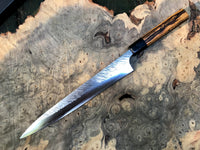 Custom Yu Kurosaki Fujin SG2/R2 Sujihiki 270mm with bocote and horn
