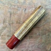 Custom Japanese Knife handle (wa handle) for 240mm - Tigrillo and bloodwood