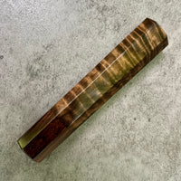 Custom Japanese Knife handle (wa handle) for 165-210 mm - Turkish walnut burl and African Blackwood
