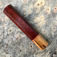 Custom Japanese Knife handle (wa handle) - Rosewood and zebra