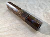 Custom Japanese Knife Handle (Wa Handle) - Spalted Mango Burl and Sonoran Desert Ironwood