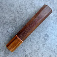 Custom Japanese Knife handle (wa handle) for 165-210mm : Brazilian ebony and desert ironwood
