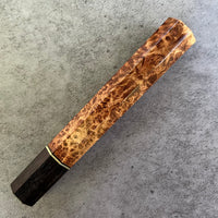 Custom Japanese Knife handle (wa handle) for 240mm - Amboyna burl and horn