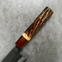 Custom Yamamoto Asai Aogami Super Damascus 240 Gyuto - Burnt Ash