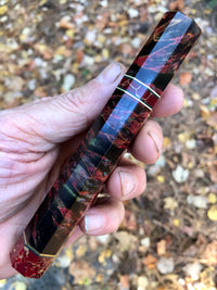Custom Japanese Knife handle (wa handle) for 240mm - Karelian birch and stone