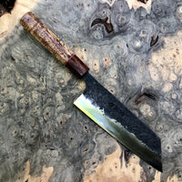 Custom Manaka Kisuke Aogami 2 Bunka 165mm - Mango Burl and desert Ironwood