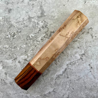 Custom Japanese Knife handle (wa handle) for 165-210mm : Birdseye maple and desert ironwood