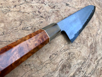 Custom Tetsujin Metal Flow Blue #2 Gyuto 240mm - Amboyna Burl