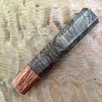 Custom Japanese Knife handle (wa handle) for 165-210mm - black dyed maple burl and bubinga