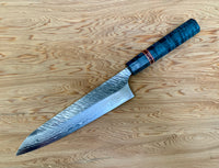 Custom Yu Kurosaki Fujin Hammered 210mm (8”) Gyuto Chef Knife with Quilted maple