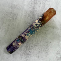 Custom Japanese Knife handle (wa handle) for 165-210 mm - Dyed Box elder hybrid