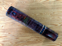 Custom Japanese Knife handle (wa handle) for 210 mm - blue/red/purple dyed Masur Birch