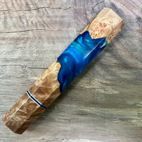 Custom Japanese Knife handle (wa handle) for 240mm - Maple burl hybrid