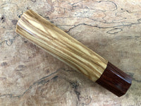 Custom larger hands- Japanese Knife handle (wa handle) for 165-210 - Olivewood and Honduran rosewood