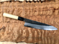 Sugi Tanaka Black Kurouchi Shirogami W2 Tall Gyuto 240mm