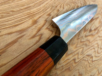 Custom Yu Kurosaki Houou Rainbow Colored Damascus VG10 Petty 120mm - Cocobolo and Horn