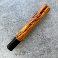 Custom Japanese Knife handle (wa handle) for 240mm - Sonoran Desert Ironwood and horn