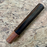 Custom Japanese Knife handle (wa handle) for 165-210mm - ziricote and leopard wood