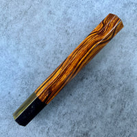 Custom Japanese Knife handle (wa handle) for 240mm - Sonoran desert ironwood and horn