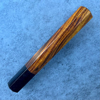 Custom Japanese Knife handle (wa handle) for 165-210mm: Sonoran desert ironwood and horn