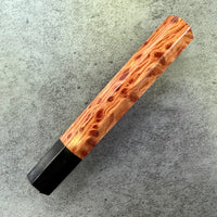 Custom Japanese Knife handle (wa handle) for 165-210 mm - Birdseye Laced Sheoak and horn