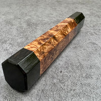Custom Japanese Knife handle (wa handle) for 165-210 mm - Honduran Rosewood Burl, horn and ebony