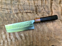 Custom Masutani VG1 Tsuchime Nakiri 180mm - Wenge and Leopard wood