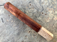 Custom Japanese Knife handle (wa handle) for 240mm - Figured Siamese rosewood