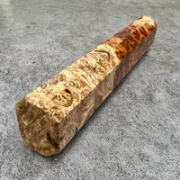 Custom Japanese Knife handle (wa handle) for 240mm - Wicked 2-tone amboyna burl