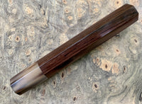 Custom Japanese Knife handle (wa handle) for 240mm - Straight grain Brazilian Rosewood and marbled horn