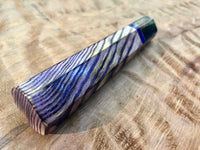 Custom Japanese Knife Handle (Wa Handle) - Curly Ash with Amethyst Inlay and Spalted Maple