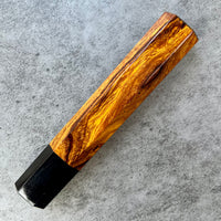 Custom Japanese Knife handle (wa handle) for 240mm - Sonoran Desert Ironwood and horn