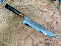 Custom Hatsukokoro Inazuma Ao Super Gyuto 270 mm - African Blackwood and Amboyna burl