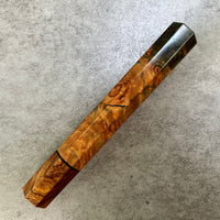 Custom Japanese Knife handle (wa handle) for 240mm - Maple burl and Honduran rosewood