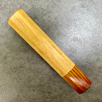 Custom Japanese Knife handle (wa handle) for 240mm - Ceylon Satinwood and Cocobolo