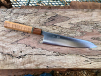 Custom Tsunehisa Ginsan 3 Migaki Gyuto 210 (8”) with Curly Cherry